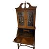 Image 2 : Vintage Wood Secretary Desk with Drop-Front and Glass Hutch, Approx. H79" x W28" x D15.5"