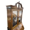 Image 3 : Vintage Wood Secretary Desk with Drop-Front and Glass Hutch, Approx. H79" x W28" x D15.5"