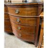 Image 2 : Vintage 8-Drawer Dresser with Glass Top , Approx. H30" x W51.5" x D21"