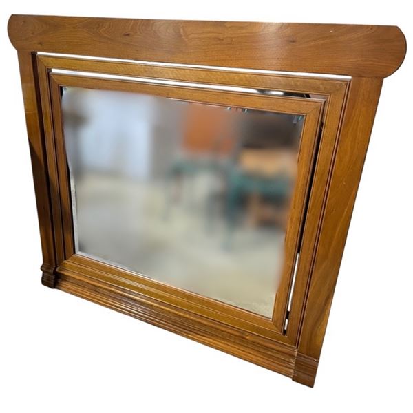 Vintage Wooden Framed Mirror,  Approx. H48" x W52"