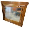 Image 1 : Vintage Wooden Framed Mirror,  Approx. H48" x W52"
