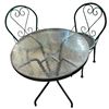 Image 1 : Vintage 3 Pcs Green Wrought Iron Patio Bistro Set