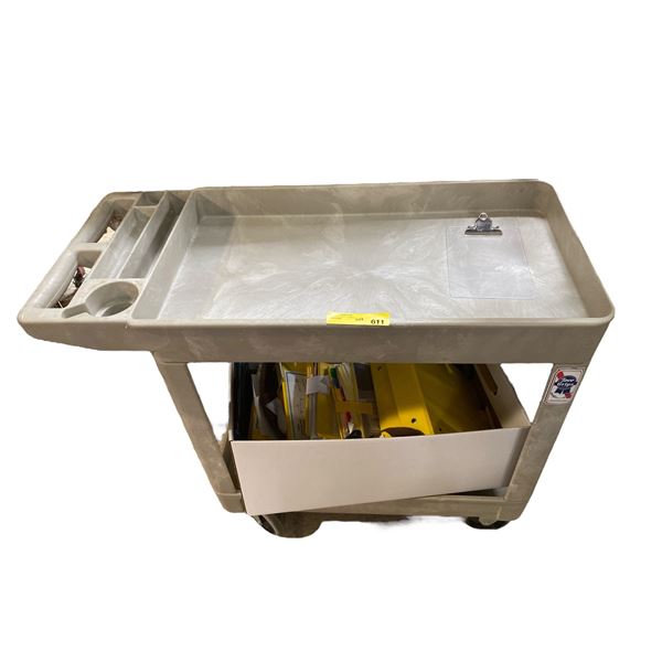 Medium Size Utility Cart & Contents - Medical Supplies