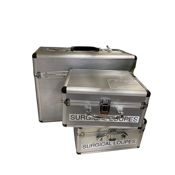 2 Surgical Loupes in Cases & 1 Storage Case