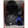 Image 3 : 4 Totes of Helmets, Footwear & Sports Balls