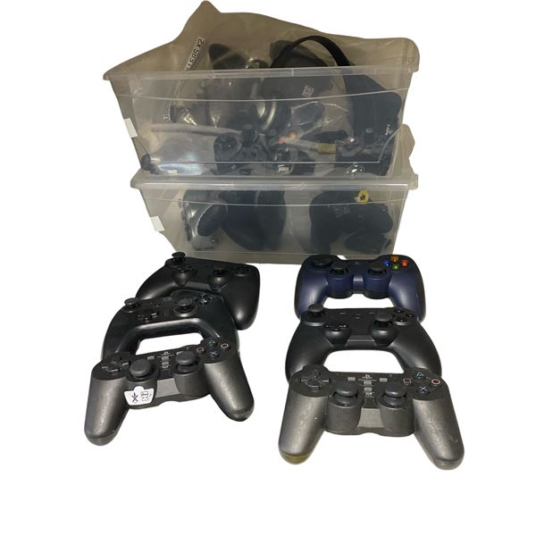 Group of Assorted Game Controllers