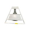 Image 1 : White Metal Table Base - Top Measures 71" x 32"