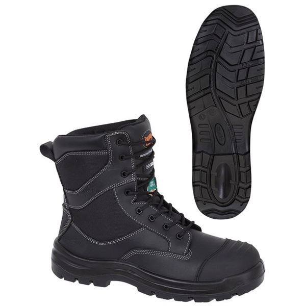 NIB Black Pioneer Steel Toe Boots - Size 14