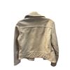 Image 3 : 100% Authentic Genuine Beige Leather All Saints "Kara" Biker Jacket - Size 10
