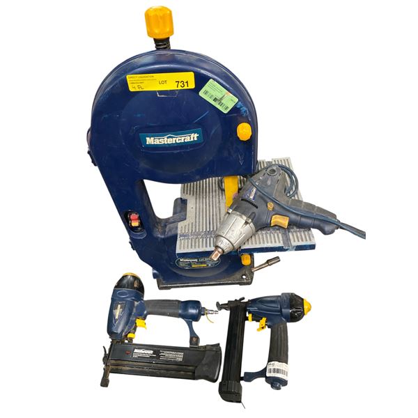Mastercraft Tools Lot - 2 Nailers, Impact Wrench & Bandsaw