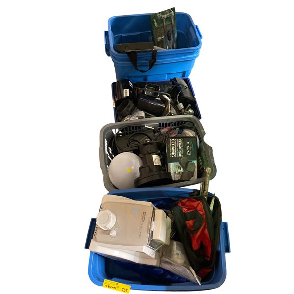 4 Boxes of Misc - Tools, Pasta Maker, Disc Pad, CD Player, Etc.