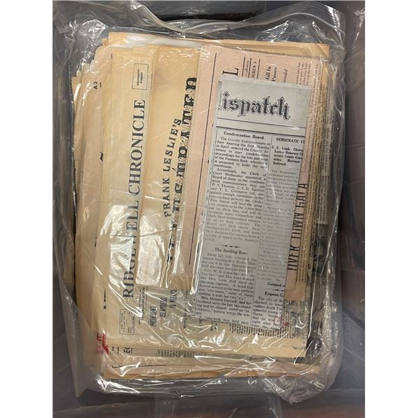 Box of Various Set Used Newspapers (1800â€™s Era)