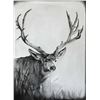 Image 1 : Elena Johnson Art - Original Mule deer charcoal drawing.