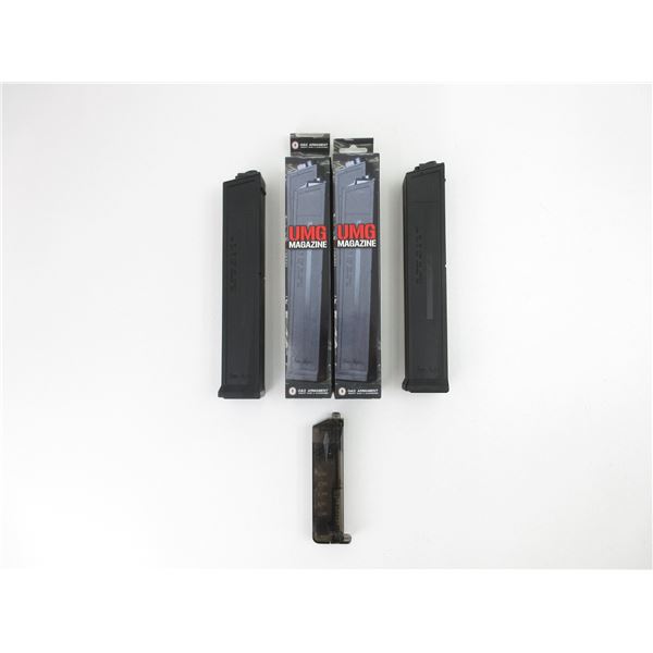 G&G UMG 530 ROUND HI-CAP AIRSOFT MAGAZINES AND SPEED LOADER LOT