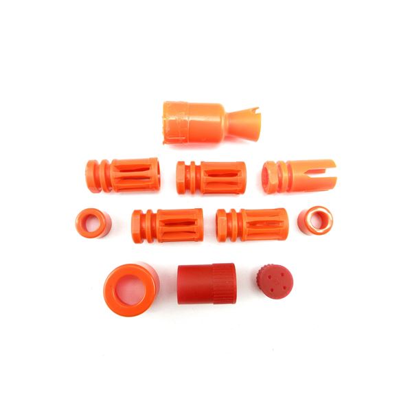 ASSORTED AIRSOFT RIFLE FLASH HIDERS LOT