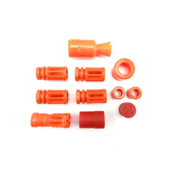 ASSORTED AIRSOFT RIFLE FLASH HIDERS LOT