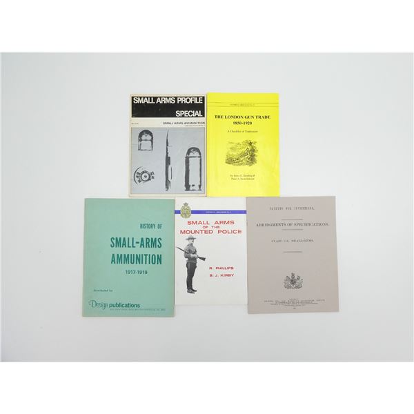ASSORTED MILITARY / RCMP SMALL ARMS / AMMUNITION BOOK LOT