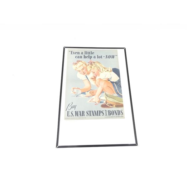WWII U.S. WAR STAMPS / BONDS POSTER
