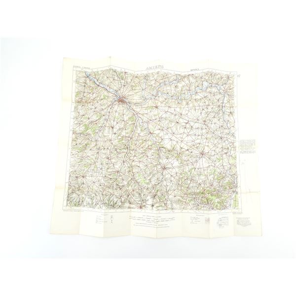 WWI CANADIAN / BRITISH TRENCH MAP OF FRANCE