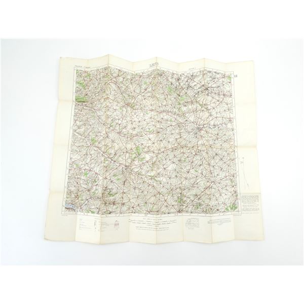 WWI CANADIAN / BRITISH TRENCH MAP OF FRANCE