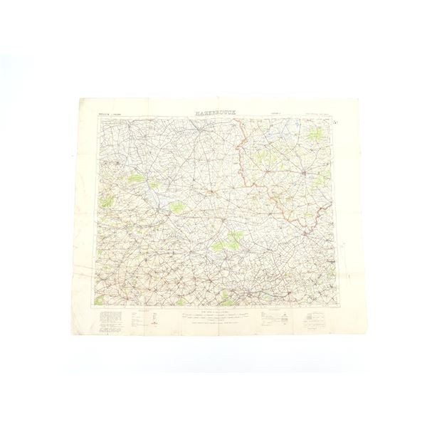 WWI CANADIAN / BRITISH TRENCH MAP OF BELGIUM