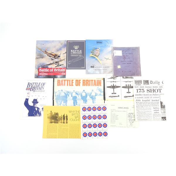 ASSORTED BATTLE OF BRITAIN BOOKLET / ETC. LOT