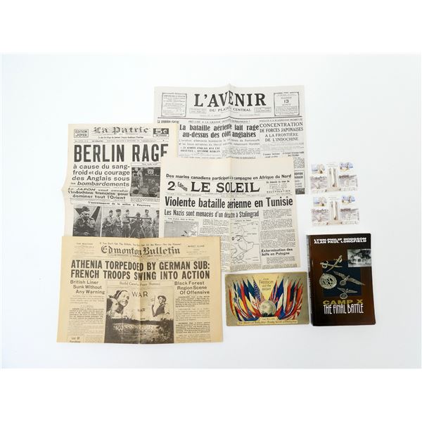 ASSORTED CANADIAN WWII BOOK / ETC. LOT