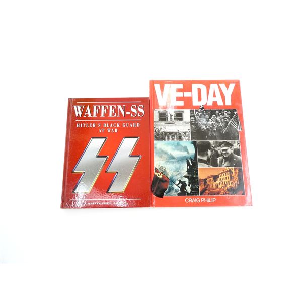 "VE-DAY" AND "WAFFEN-SS, HITLER'S BLACK GUARD AT WAR" BOOK LOT