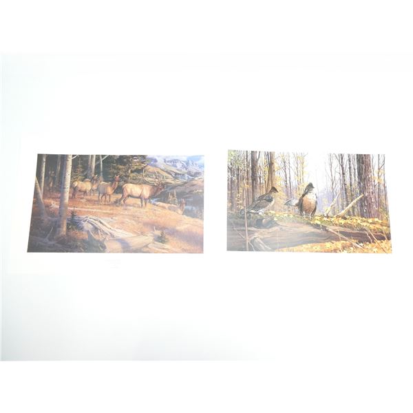 "AUTUMN RUFFS" AND "MOUNTAIN MUSIC (AMERICAN ELK)" PRINTS LOT