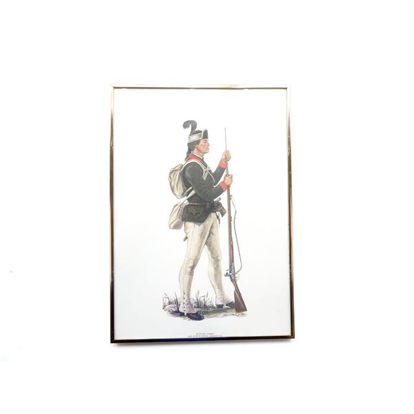 FRAMED "JESSUPS CORPS, THE KINGS LOYAL AMERICANS" PRINT