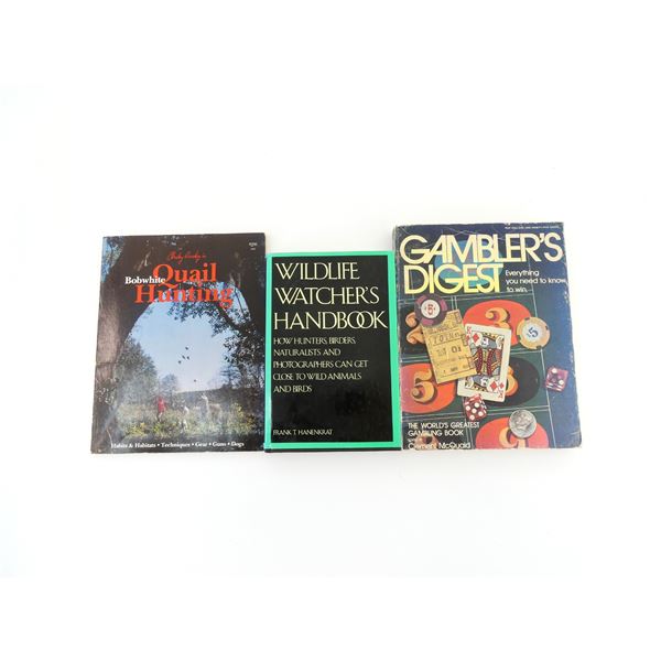 "WILDLIFE WATCHER'S HANDBOOK" / "BOBWHITE QUAIL HUNTING" / ETC. BOOK LOT