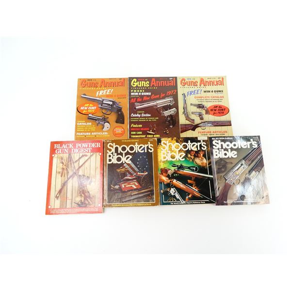 ASSORTED "SHOOTER'S BIBLE" AND "GUNS ANNUAL" / ETC. CATALOGUE / BOOK LOT