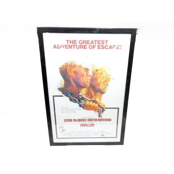 FRAMED "PAPILLON" ADVERTISEMENT POSTER