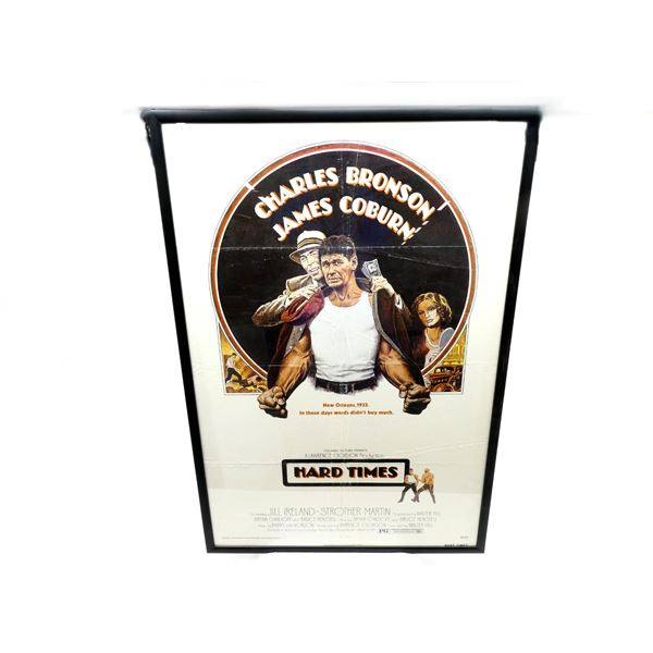 FRAMED "HARD TIMES" ADVERTISEMENT POSTER