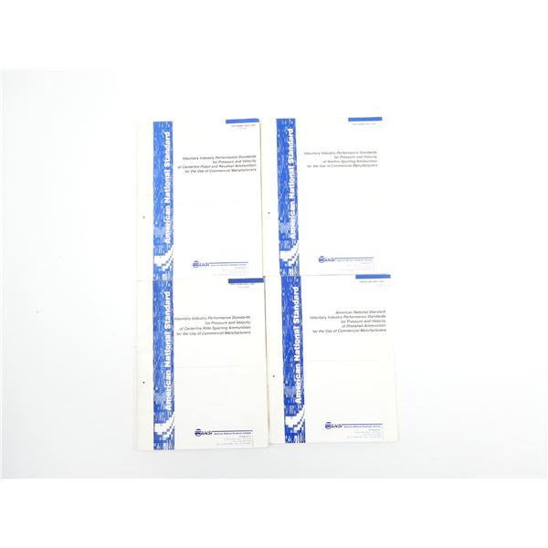 ASSORTED "AMERICAN NATIONAL STANDARD VOLUNTARY INDUSTRY PERFORMANCE STANDARDS FOR PRESSURE AND VELOC