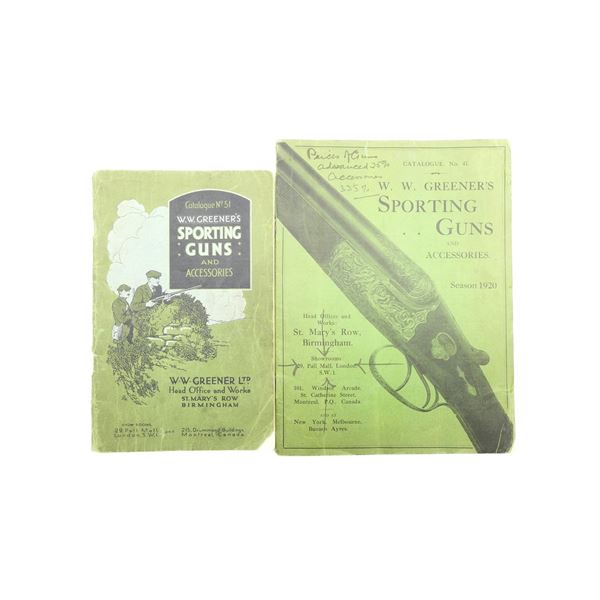 ASSORTED "W.W. GREENER'S" CATALOGUE LOT