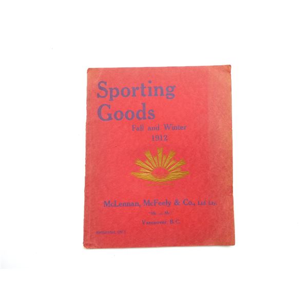 "SPORTING GOODS FALL AND WINTER 1912" CATALOGUE