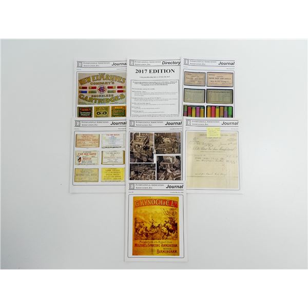 ASSORTED "INTERNATIONAL AMMUNITION ASSOCIATION INC." JOURNAL / ETC. SERIES LOT