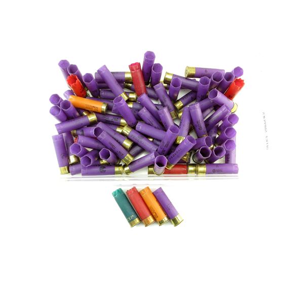 NON-PRIMED ASSORTED 12 GAUGE AND 16 GAUGE 2 3/4" SHOT SHELL HULLS LOT