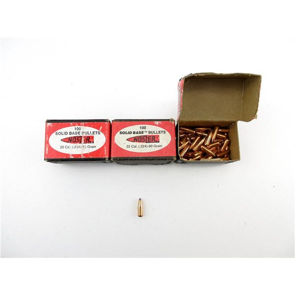ASSORTED NOSLER .22 CALIBER BULLETS LOT