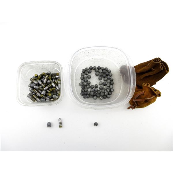 UNKNOWN ASSORTED LEAD BULLETS AND LEAD BALLS LOT