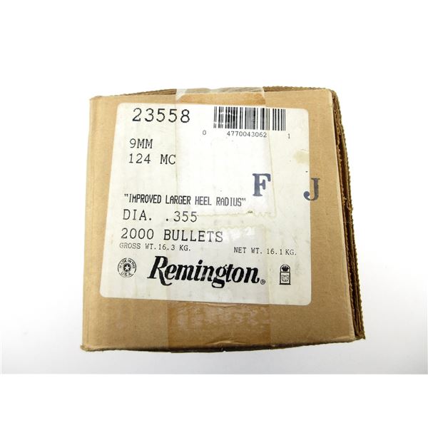 REMINGTON 9MM CALIBER BULLETS LOT