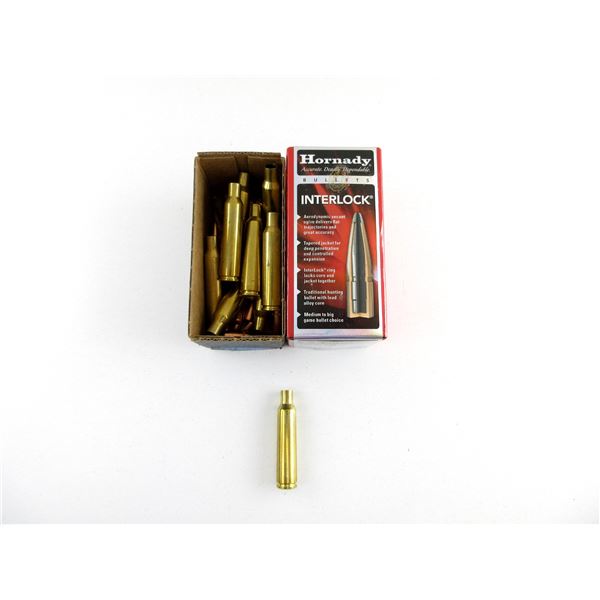 HORNADY 6.5MM CALIBER BULLETS AND NON-PRIMED BRASS CASES LOT