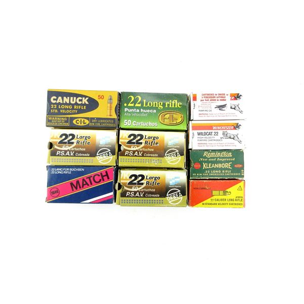 COLLECTIBLE ASSORTED EMPTY AMMO BOXES LOT
