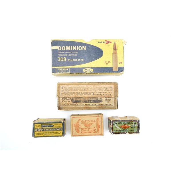 COLLECTIBLE ASSORTED EMPTY AMMO BOXES LOT