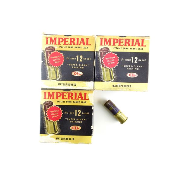 COLLECTIBLE IMPERIAL 12 GAUGE 2 3/4" SHOT SHELL AMMO LOT