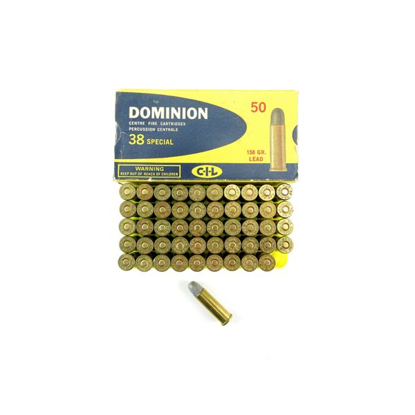 COLLECTIBLE DOMINION .38 SPECIAL AMMO LOT