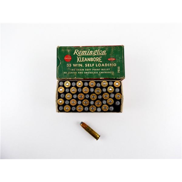 COLLECTIBLE REMINGTON .35 WIN SELF LOADING AMMO LOT