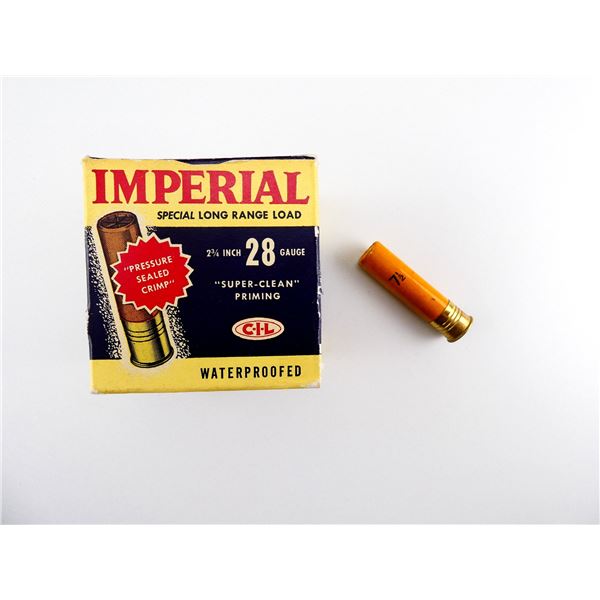 COLLECTIBLE IMPERIAL 28 GAUGE 2 3/4" SHOT SHELL AMMO LOT
