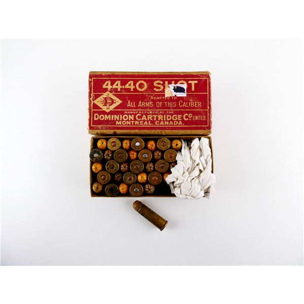 COLLECTIBLE ASSORTED DOMINION .44-40 WIN SHOT AMMO LOT